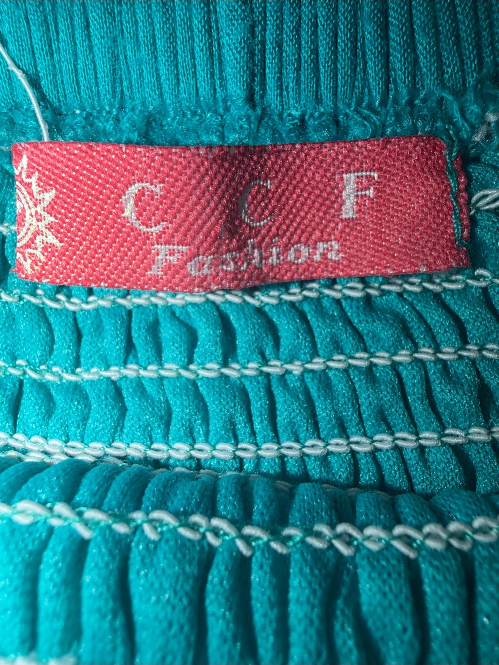 Teal Embroidered Strapless Beach Dress- Women - Picture 2 of 3